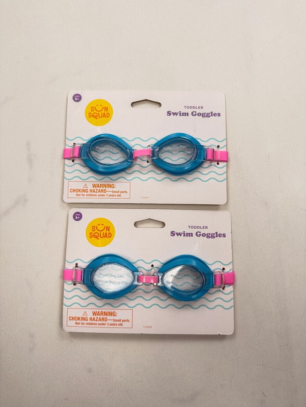 Sun Squad Toddler Swim Goggles Blue 2010s Chill Vibe 2 Pack - Toddler